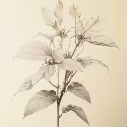 a close - up of a small branch with leaves in it