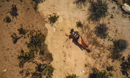 a person on top of a dirt hill