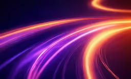 an orange, purple and yellow abstract background with bright circles