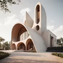 this is a photograph of an artistic looking building