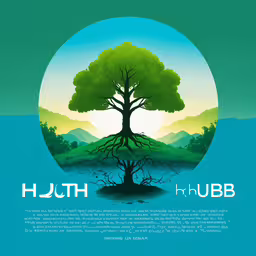 the poster depicts a tree with roots growing from the ground,the image is displayed in a poster for truth hubb