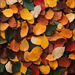 the leaves have fallen apart to form a pattern