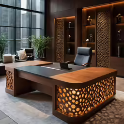 an executive office designed in modern materials