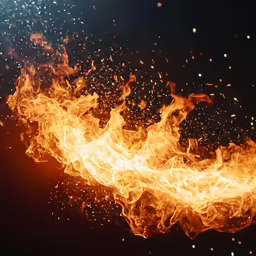the flames have just been used to create an explosion effect