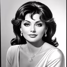 an illustration of a woman wearing diamond jewelry