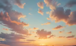 the sun is setting with clouds and water