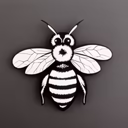 the small bee has its eyes wide open