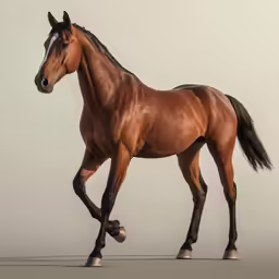 a horse is standing in a white room