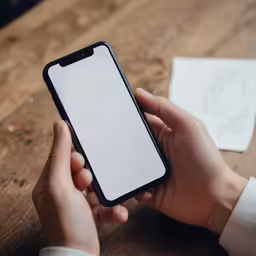 a person using their iphone to display their image