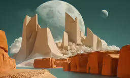an alien landscape is depicted in this photo