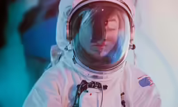 a person in space suit and protective gear