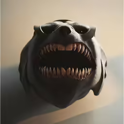 a strange looking object that appears to be holding open mouth