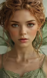 an image of a girl with long red hair