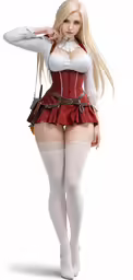 a woman wearing stockings and garters, posing for the camera