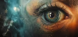the eye looks up at something in the sky