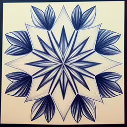 a drawing of flowers with colored pencils