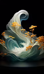 a very beautiful glass art work