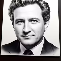 a portrait of a man is seen here