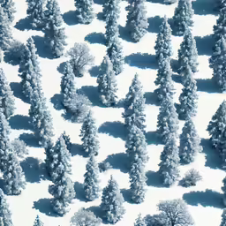 snow covered trees in the distance with only one tree visible