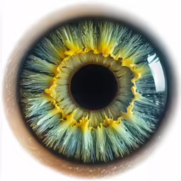 a close - up photo of the iris of a human eye