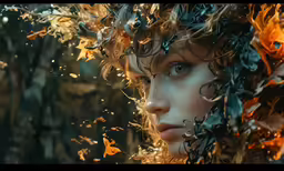 a woman with lots of hair on top of her head