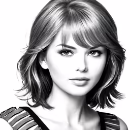 a black and white photo of a beautiful young woman