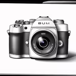 a camera with its reflection on it