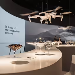 a remote controlled device is hanging from the ceiling