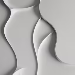 some curves shaped like a body on a wall