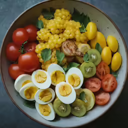 a bowl of vegetables is ready to eat
