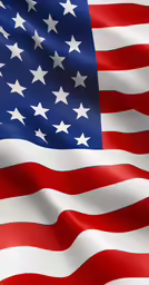 a flag that is in the wind, it has stars