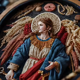 a nativity portrait of the virgin mary and child jesus