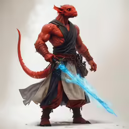 an action figure of a demon with blue lightning lights