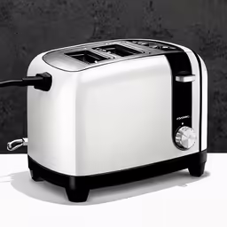 two slices of toaster sitting on a table