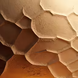 a room is made up of stone and clay