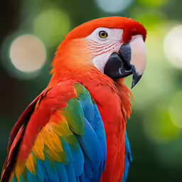 colorful parrot sitting on top of a branch