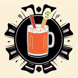 a beer with two sticks and some grapes,a beer glass with two small wooden sticks,a glass of beer with some toothbrushes in it,there is a mug with two spoons and another drink,a mug of beer with spoons sitting on top of it