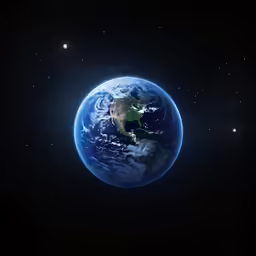 a beautiful planet in outer space with a bright glow on its face