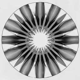 an abstract design with multiple curved lines in black and white