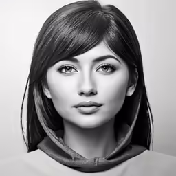 a woman with a scarf around her neck