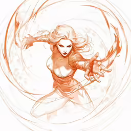 an illustration of a woman with long hair
