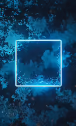 a square frame is in the middle of the water