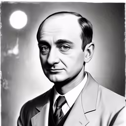 an old black and white photograph of a man