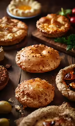 some very nice looking pies on a table