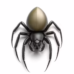 a spider with an egg in its legs