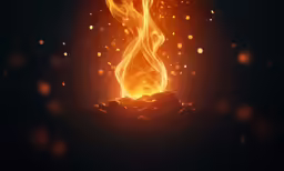 a close up image of a burning orange flame