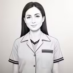 a digital drawing of a girl in a nurse uniform