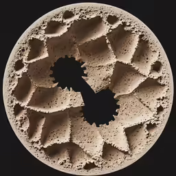 a round object that is shaped like it has holes inside