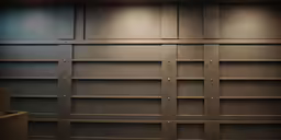 the bookshelves are made out of shelves with holes