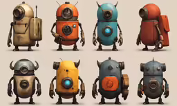 the six images show different types of bots